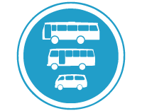 Buses, Midi Buses and Mini Buses Only regulatory sign